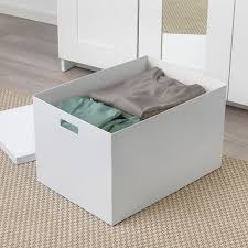 Tjena Storage Box With Lid White 13 X19 X11 Ikea In 2020 Aufbewahrungsbox Mit Deckel Aufbewahrungsbox Speicherideen