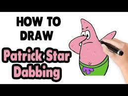 Draw two ovals for the eyes on the middle line and add the black pupils inside. How To Draw Patrick Star Dabbing Drawing Step By Step For Beginners How To Draw Easy Things Youtube