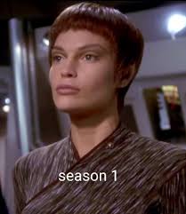 Evolution of T'Pol's physiognomy in the four seasons of Enterprise
