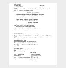 A career objective for teacher is an assertion about the aspirant's goals and expectations for employment. Teacher Resume Template 19 Samples Formats