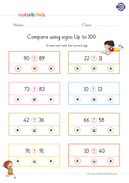 This is a comprehensivedfdsffs collection of free printable math worksheets for grade 1, organized by topics such as addition, subtraction, place value, telling time, and counting money. Comparing Numbers Worksheets For Grade 1 Greater Than Less Than Worksheets For Grade 1