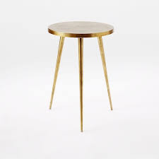Tripod Side Table Antique Brass Side Table Modern Side Table Walnut Side Tables