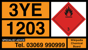 It is commonly refined into various types of fuels. Datei Uk Hazchem Plate 1203 Petrol Svg Wikipedia