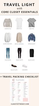 Travel Light With Core Closet Essentials See How To Pack Less Clothes And Have More Outfits Plus A How To Wear Cardigan Travel Capsule Wardrobe Travel Light