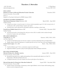 Physical Education Teacher Resume Templates At Allbusinesstemplates Com