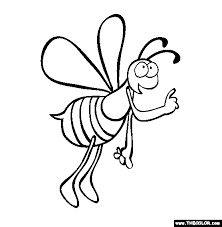 Hand drawn vector zentangle black plant leaves, flowers and insects set isolated on white. Insect Online Coloring Pages