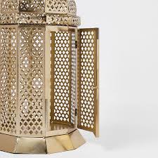 Gold Large Floor Lantern Candle Holders Decorative Accessories Homeware Floor Lanterns Large Floor Lanterns Lantern Candle Holders