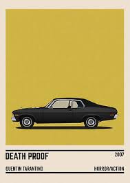 Death Proof car' Poster, picture, metal print, paint by Louise Estrada |  Displate