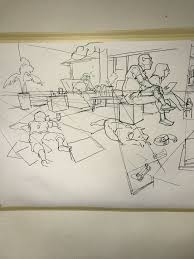 Kim Jung Gi How To Draw Figures In Perspective Kim Jung Gi Lecture Perspective Art Perspective Drawing Lessons Background Drawing