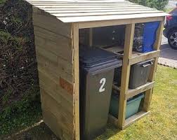 Wheelie Bin Recycling Store With Green Roof Planter Etsy Storage Bins Bin Store Recycling