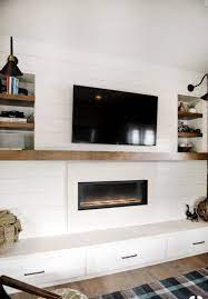 Basement Fireplace Farm House Living Room Fireplace Built Ins Wood Fireplace Surrounds