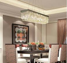 Elegant crystal chandelier modern ceiling 15 lamp pendant lighting fixture. Rectangular K9 Crystal Chandelier Lighting Dining Room Modern Black Fixtures For Sale Online Ebay
