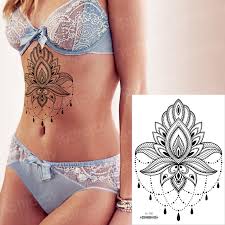 Express yourself in a different way every day! Waterproof Temporary Tattoos For Women Under Breast Tattoo Mandala Lotus Sketch Flower Mehndi Henna Stickers Bikini Sexy Tatoo Temporary Tattoos Aliexpress