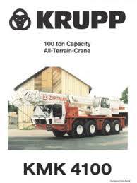 All Terrain Cranes Krupp Kmk 4100 Specifications Cranemarket