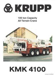 all terrain cranes krupp kmk 4100 specifications cranemarket