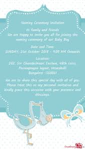 We Are Happy To Invite You All For Joining The Naming Ceremony Of Our Baby Boy Free Cards They say that two is better than one, so share the joy of your double blessing with all your family and friends with these cute baby naming ceremony invitations. naming ceremony of our baby boy