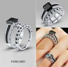 Vancaro Engagement Set Breathtaking Black Diamond Wedding Sets Black Jewelry Purse Jewelry