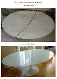 restauration d une table knoll meubles en marbre marbre marbre carrare