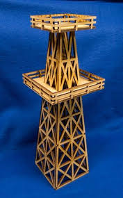 Oil Drilling Tower Oil Derrick Mdf 15mmdf161 Larp Props Craft Stick Crafts Model Trains