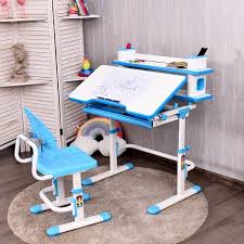 A good set of ergonomic desk and chair for kids can help in this regard. Costway Children S Desk Chair Set Height Adjustable Study Table On Sale Overstock 30364470
