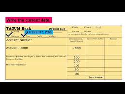 (2) for initial deposit of new clients, use i99999; How To Fill Out Deposit Slip Youtube
