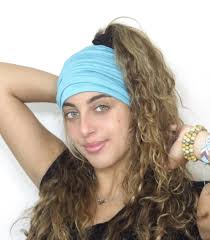 Light Blue Extra Wide Scrunch Headband, Yoga Headband, Running Headband,  Workout Headband, Women Headband, Boho Bandeau Headband, Headwrap