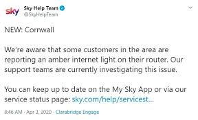 The same apps on the same network work in my partner's moto g6 play, android 9 (a similar phone but kernel, build and security update versions different ) these apps work on my phone if i use my partner's phone as a hot spot rather than my home wifi. Thousands Left Without Internet After Six Hour Sky Broadband Outage Daily Mail Online