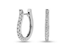 0.50ctw Diamond Hoop Earrings in 14k White Gold - 1HN2ZA | JTV