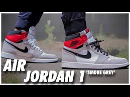 Jordan Retro 1 High Og White Black Red July 11 Air Jordan 1 Smoke Grey Youtube