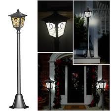 42 Mini Street Vintage Outdoor Garden Triple Solar Lamp Post Light Lawn Adjustable Church Walmart Com Walmart Com