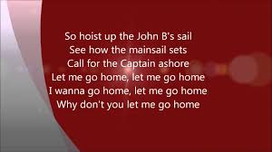The Beach Boys Sloop John B I Wanna Go Home Lyrics Home Lyrics The Beach Boys Lyrics