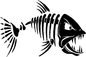 Http Www Prosportstickers Com Product Images P Mad Fish Bones Diecut Decal 99639 Jpg Izobrazheniya Skeletov Vyzhiganie Skelet
