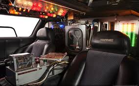 Black Leather Bucket Seat Background Devices Back To The Future The Delorean Salon Delorean Dmc 12 Back In 2020 Delorean Time Machine Delorean Back To The Future