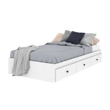 Deep drawers (three no, it requires full assembly with srewdriver and hammer (or power screwdriver to make to go faster). Mira 42w Twin Platform Storage Bed Bestar