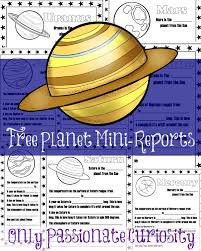 Planet Mini Reports Earth And Space Science Solar System Unit Solar System Model
