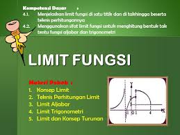 Mar 10, 2016 · memilih strategi yang efektif dan menyajikan model matematika dalam memecahkan masalah nyata tentang limit fungsi aljabar. Limit Fungsi Materi Pokok Konsep Limit Teknis Perhitungan Limit Ppt Download