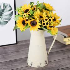 Shop with afterpay on eligible items. Sunflower Bouquet 4 Bunches Silk Sunflowers Fake Yellow Flowers For Home Decoration Wedding Decor 4 Pack Walmart Com Walmart Com