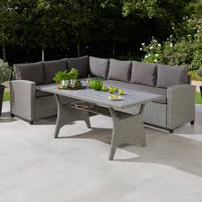 Garten Ecksofa Set Memphis Grau Mit Auflagen Danisches Bettenlager