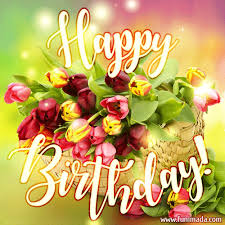 Happy birthday flowers wishes gif. Happy Birthday Tulips Gifs Download On Funimada Com