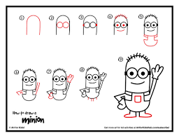 Wer Liebt Sie Nicht Die Kleinen Gelben Minions Aus Den Kinofilmen Hier Eine Ganz Kinderleichte Anleitung Zum Na Minion Art Art For Kids Hub Drawing For Kids