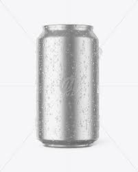 Aluminium Can With Water Drops Mockup In Can Mockups On Yellow Images Object Mockups