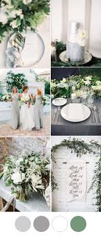 7 Popular Wedding Color Schemes For 2017 Elegant Weddings 4 Grey And White Greenery Wedding Wedding Colors Popular Wedding Colors Wedding Decorations