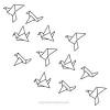Paper thousand origami cranes orizuru thousand origami cranes, crane, angle, furniture png. 3