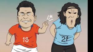 Cavani reacted by pushing jara away with the back of his hand but the chilean fell to the ground as if he had been punched. Video Chile Vs Uruguay La Parodia Del Reencuentro Entre Gonzalo Jara Y Edinson Cavani Meganoticias