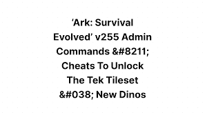 Custom ini codes for ark: Comandos De Administrador De Ark Survival Evolved V255 Trucos Para Desbloquear El Juego De Fichas Tek Y Nuevos Dinosaurios