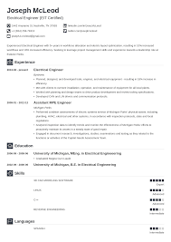 An experienced electrical engineer in maintaining records of all technical experiments, electrical designs and results. Electrical Engineering Resume Template For An Engineer Tips