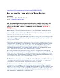 To get a graphical idea of how the age of consent varies around the world. Doc For An End To Rape Victims Humiliation Mohammad Siddiqui Academia Edu