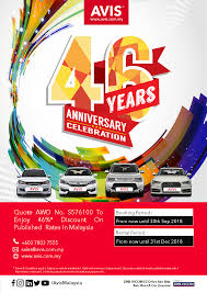 Do you have a house to sell or flat to rent? Avis Malaysia Celebrates 46th Anniversary Offers 46 Savings Contest News And Reviews On Malaysian Cars Motorcycles And Automotive Lifestyle