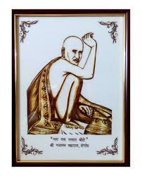 Check spelling or type a new query. Silky Carving Gajanan Maharaj Shawl 16 X19