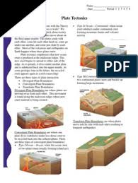 Free worksheet(pdf) and answer key on solving for side lenghts of right similar triangles. Pdf Plate Tectonics Worksheet Plate Tectonics Crust Geology